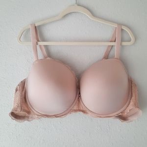 Torrid Nude Lace Push-up Demi Bra 48D